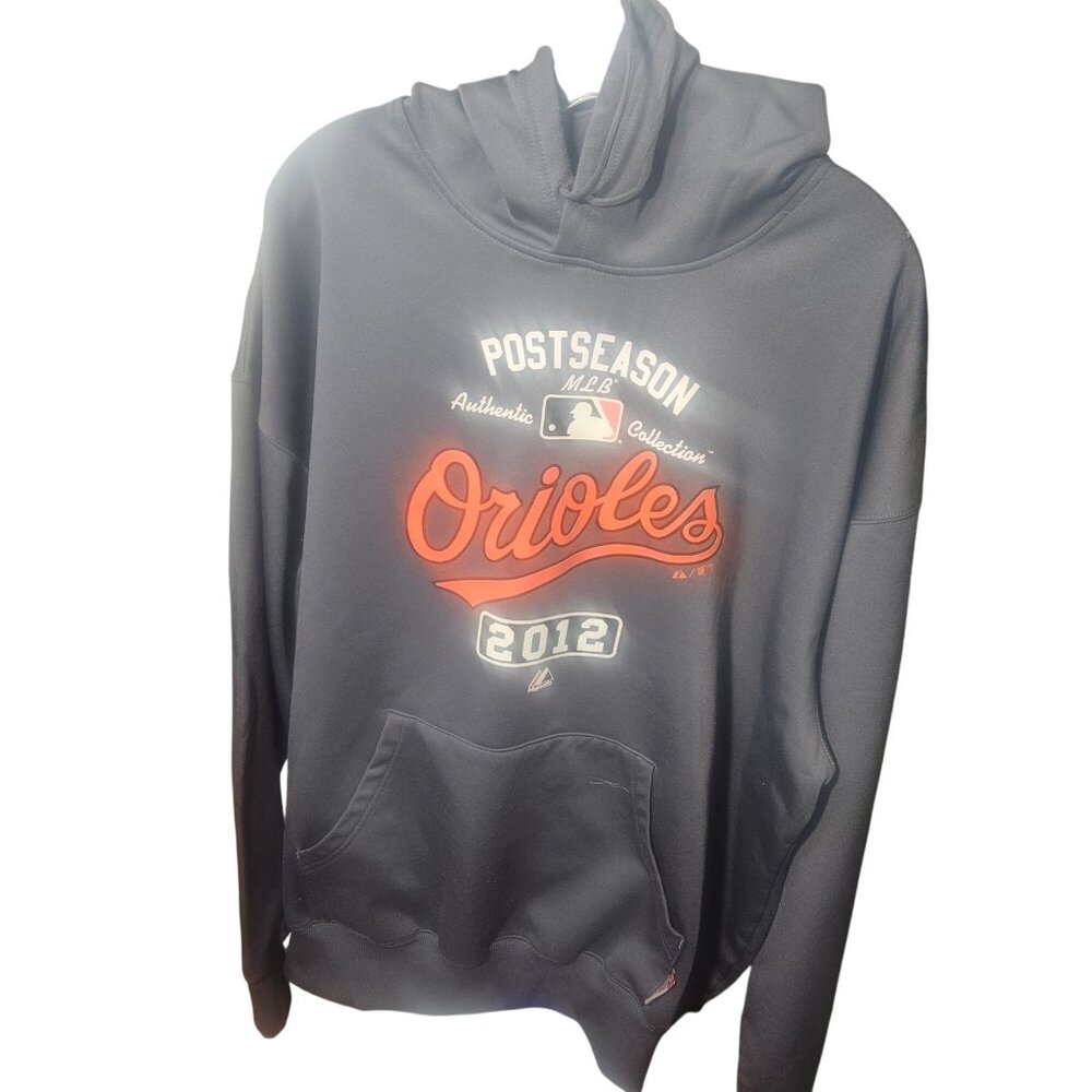Mlb Baltimore Orioles 2012 Postseason Therma Base Gray Hoodie Sweatshirt size 2X